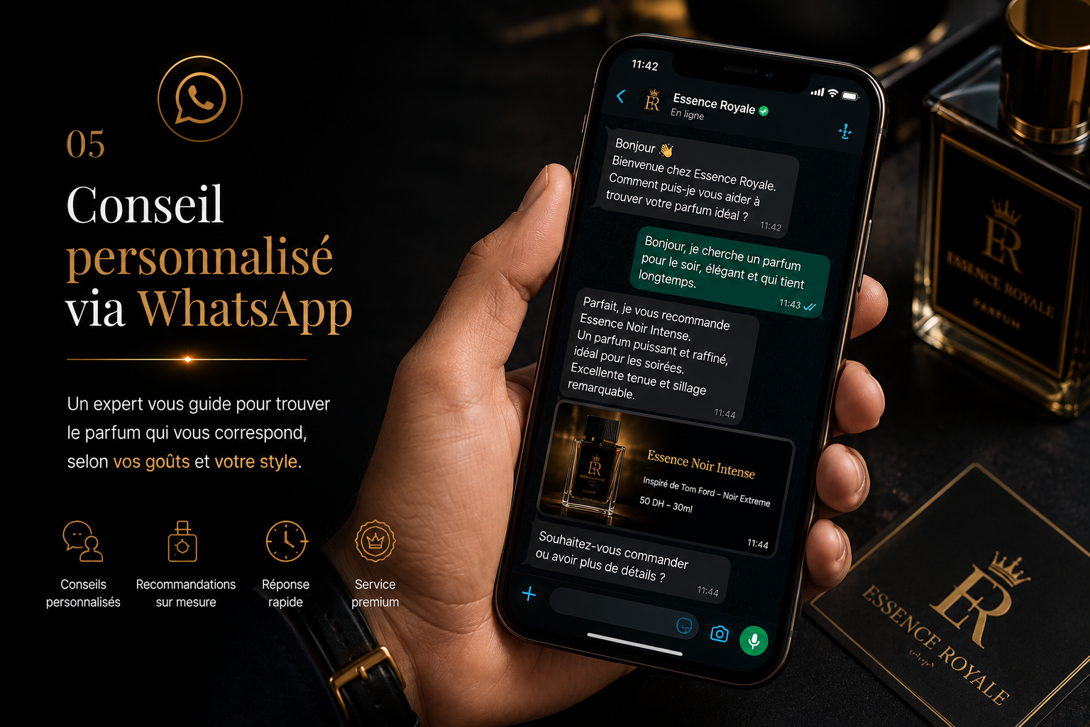 Conseil personnalisé via WhatsApp